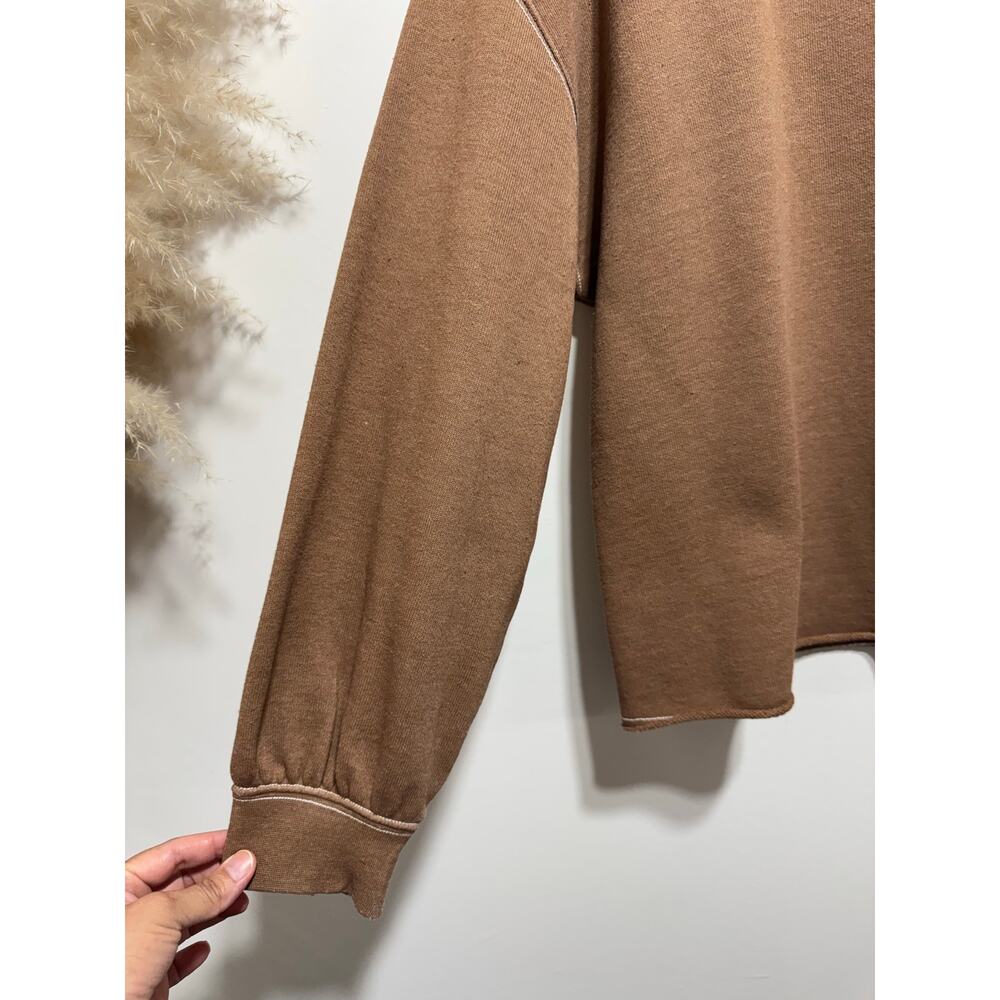 Rails Reeves Toffee Lounge Oversized Crewneck Sweatshirt Size L - Picture 9 of 11